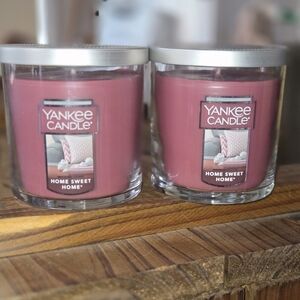 Set Of 2 NEW Yankee Candle "Home Sweet Home" Scent. 7oz Each.